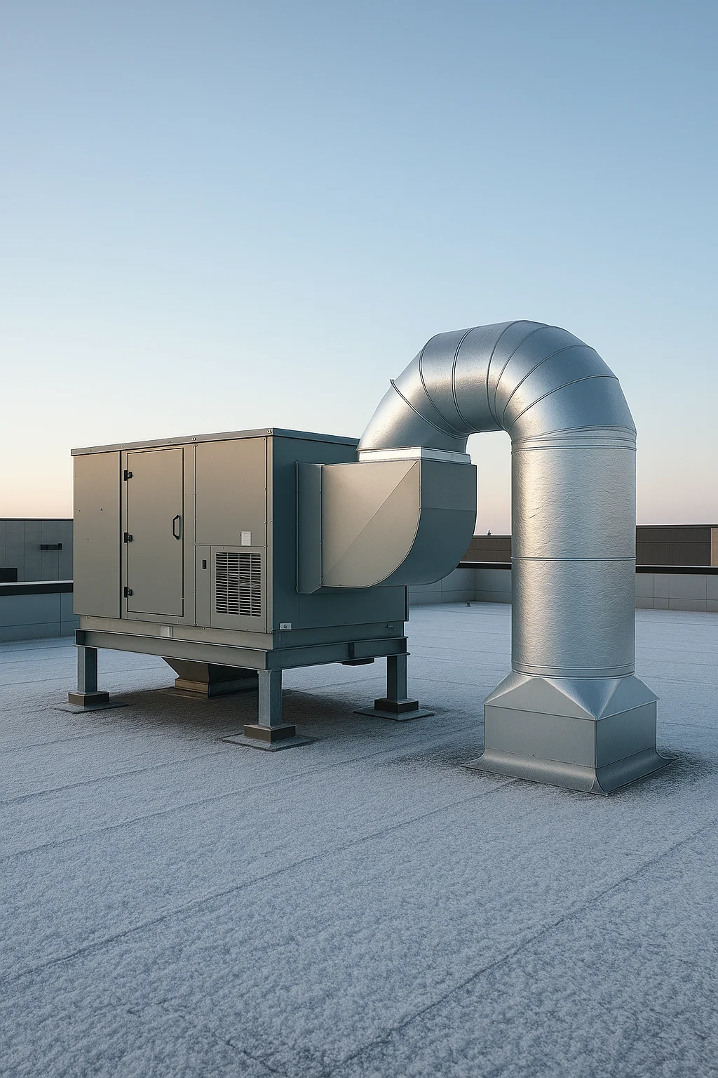 Make-up air unit service on a commercial building in Grande Prairie